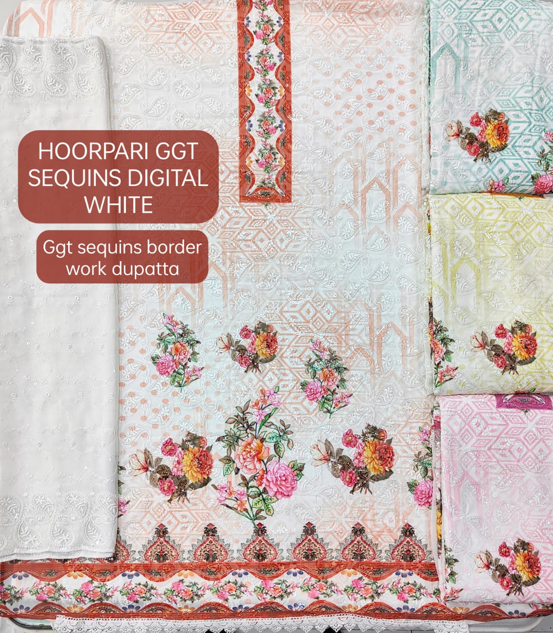 Hoorpari GGT Sequins Digital White